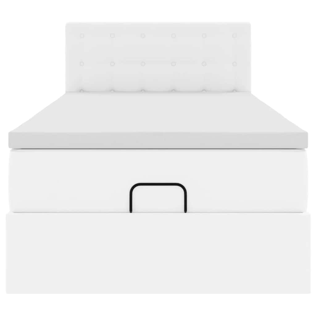 Struttura Letto Pouf con Materasso 100x200 cm Similpelle | homemem39