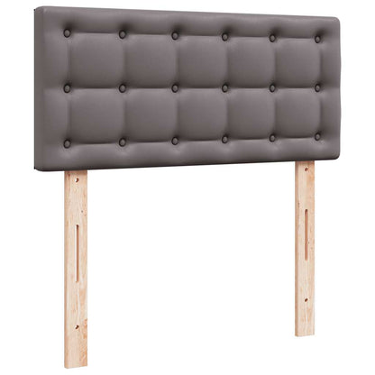 Struttura Letto Pouf con Materasso Grigio 100x200 cm Similpelle