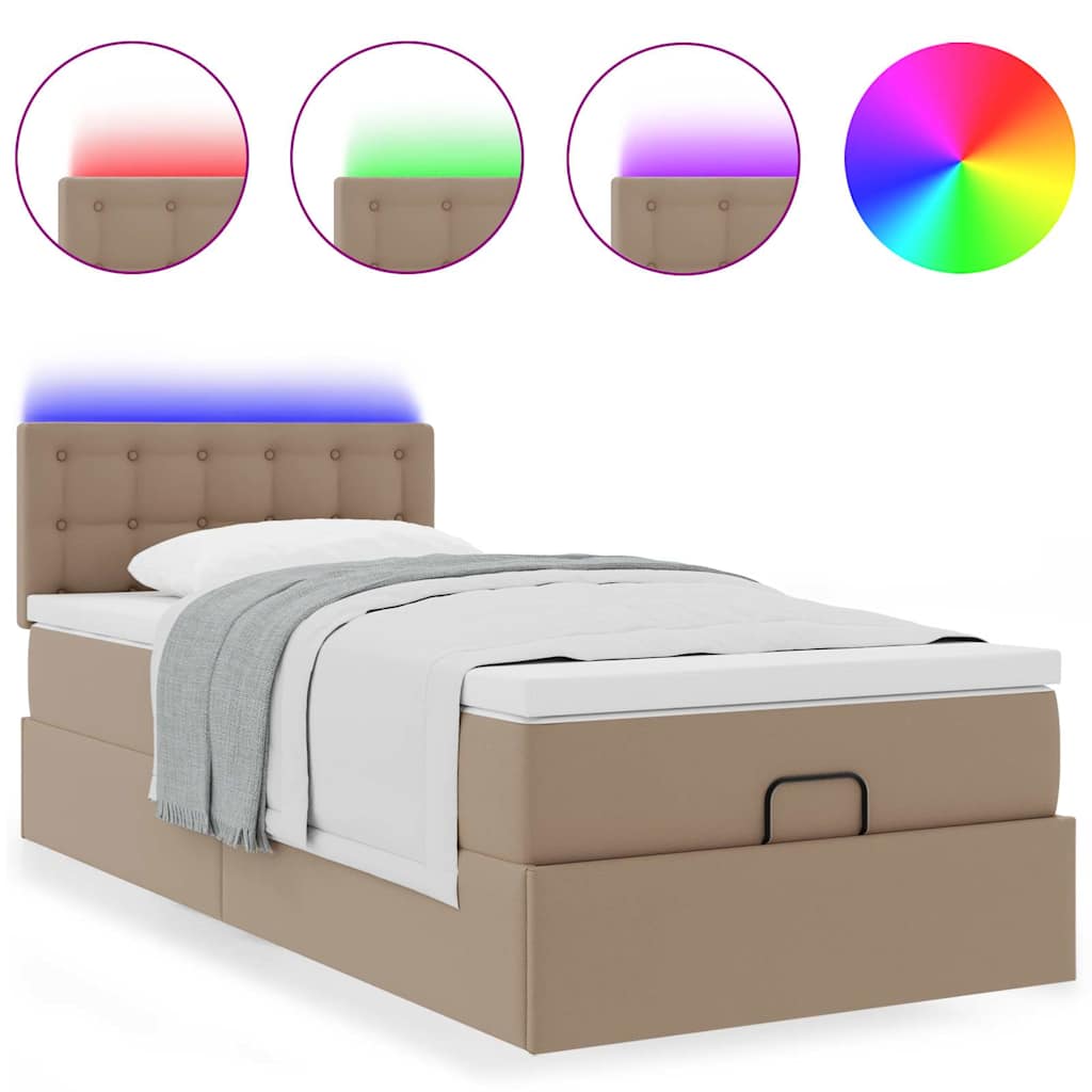 Struttura Letto Pouf con Materasso 100x200 cm Similpelle | homemem39