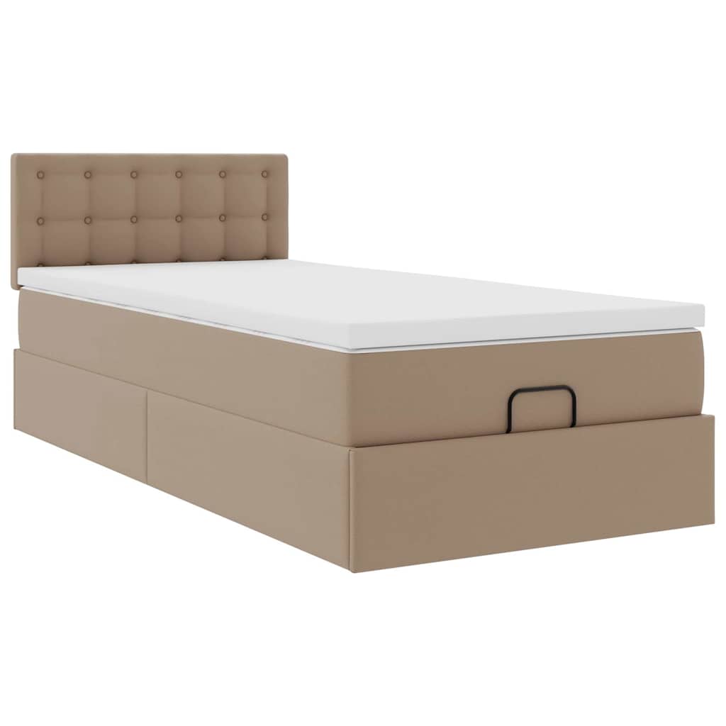 Struttura Letto Pouf con Materasso 100x200 cm Similpelle | homemem39