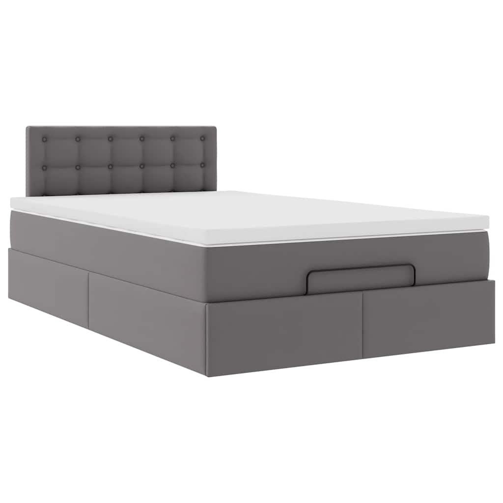 Pouf Letto con Materassi e LED Grigio 120x190 cm Similpelle | homemem39