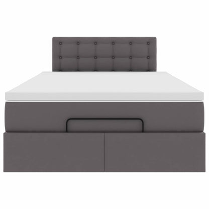 Pouf Letto con Materassi e LED Grigio 120x190 cm Similpelle | homemem39