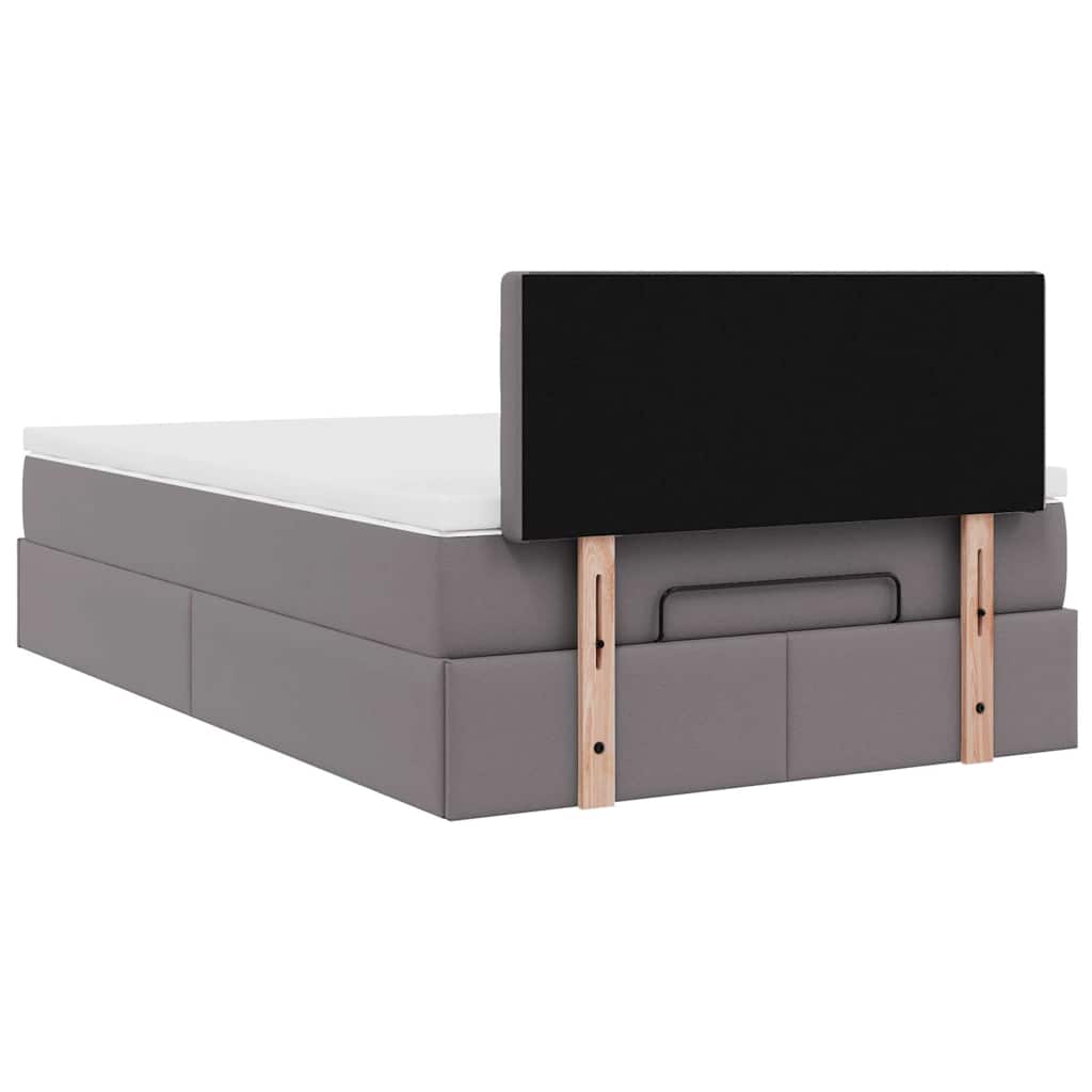 Pouf Letto con Materassi e LED Grigio 120x190 cm Similpelle | homemem39