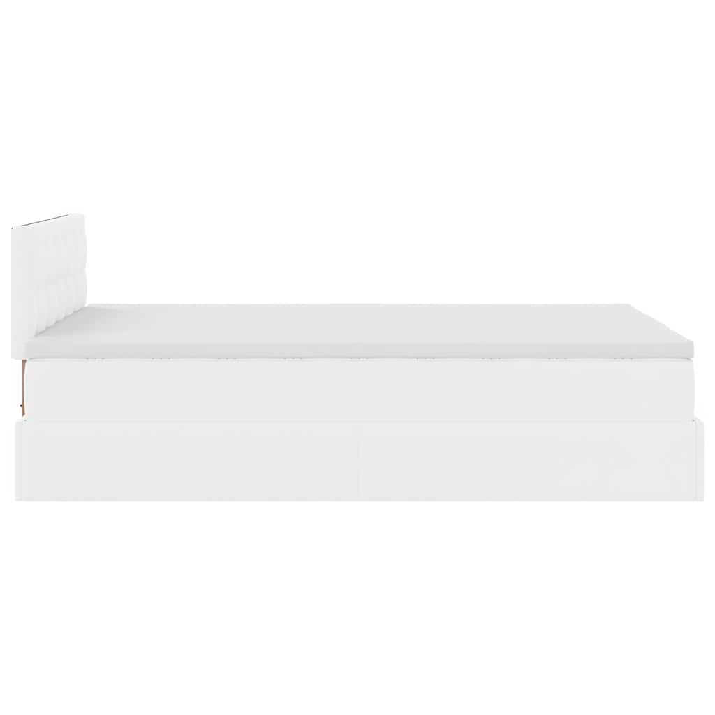 Struttura Letto Pouf con Materasso 120x200 cm Similpelle | homemem39