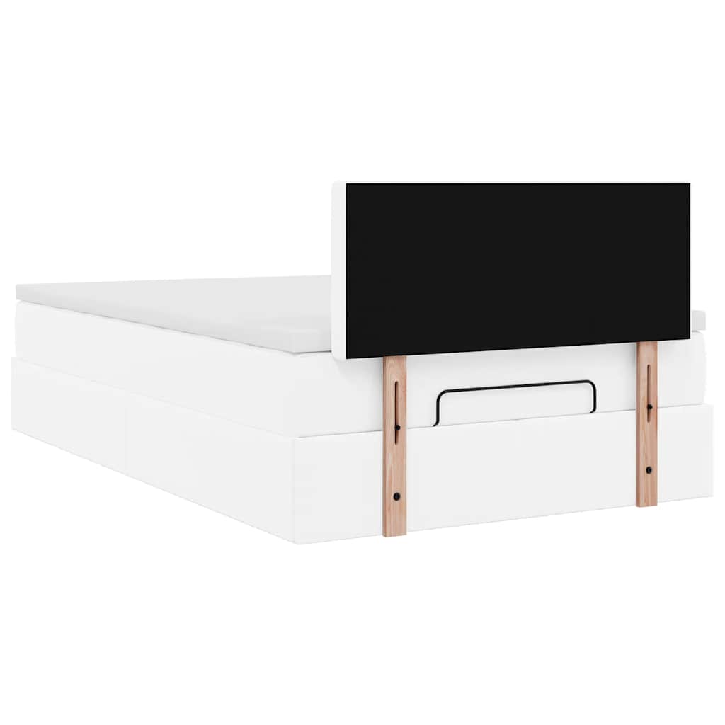 Struttura Letto Pouf con Materasso 120x200 cm Similpelle | homemem39