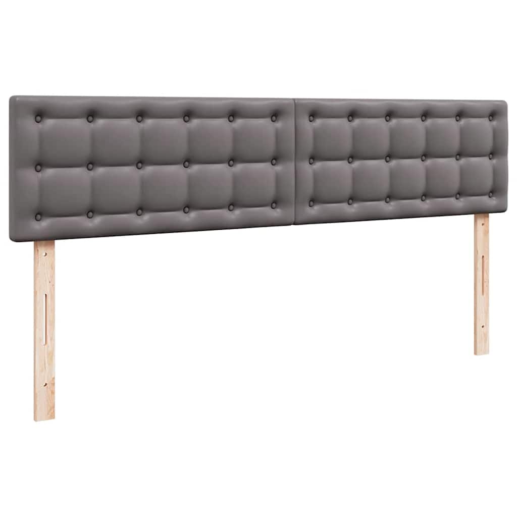 Pouf Letto con Materassi e LED Grigio 180x200cm Similpelle