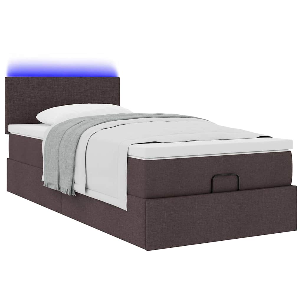 Struttura Letto Pouf con Materasso 80x200 cm in Tessuto | homemem39