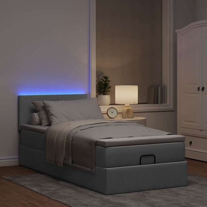 Struttura Letto Pouf con Materasso 90x190 cm in Tessuto | homemem39