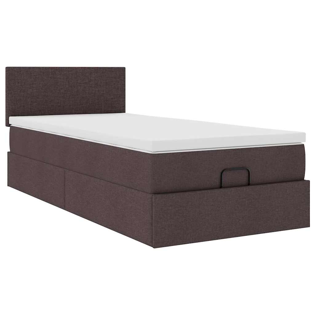 Struttura Letto Pouf con Materasso 90x190 cm in Tessuto | homemem39
