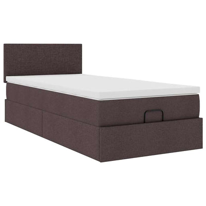 Struttura Letto Pouf con Materasso 90x190 cm in Tessuto | homemem39