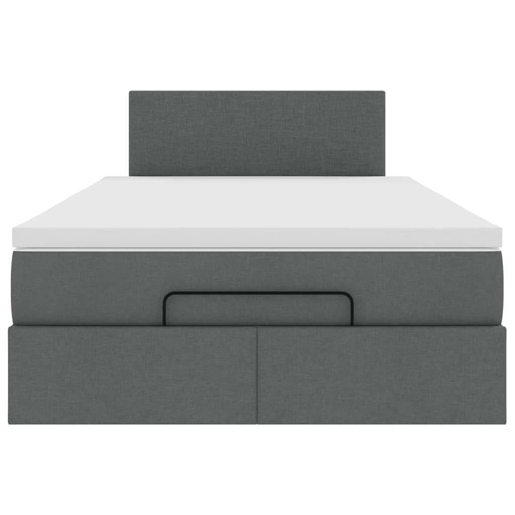 Pouf Letto con Materasso e LED Grigio Scuro 120x190 cm Tessuto | homemem39