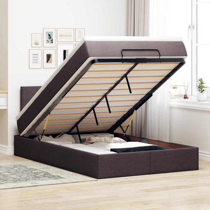 Struttura Letto Pouf con Materasso 80x200 cm in Tessuto | homemem39