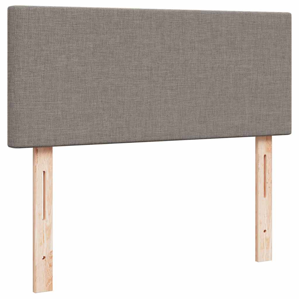 Pouf Letto con Materasso e LED Tortora 120x190cm in Tessuto