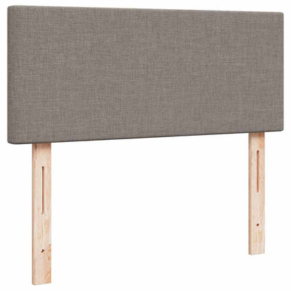 Pouf Letto con Materasso e LED Tortora 120x190cm in Tessuto