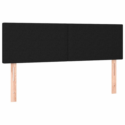 Pouf Letto con Materasso e LED Nero 140x190 cm