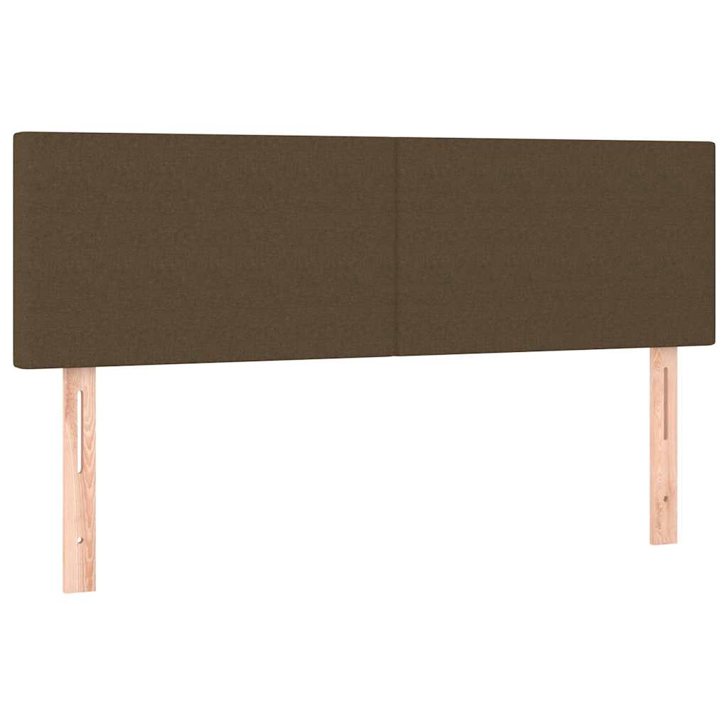 Pouf Letto con Materasso e LED Marrone Scuro 140x190 cm | homemem39