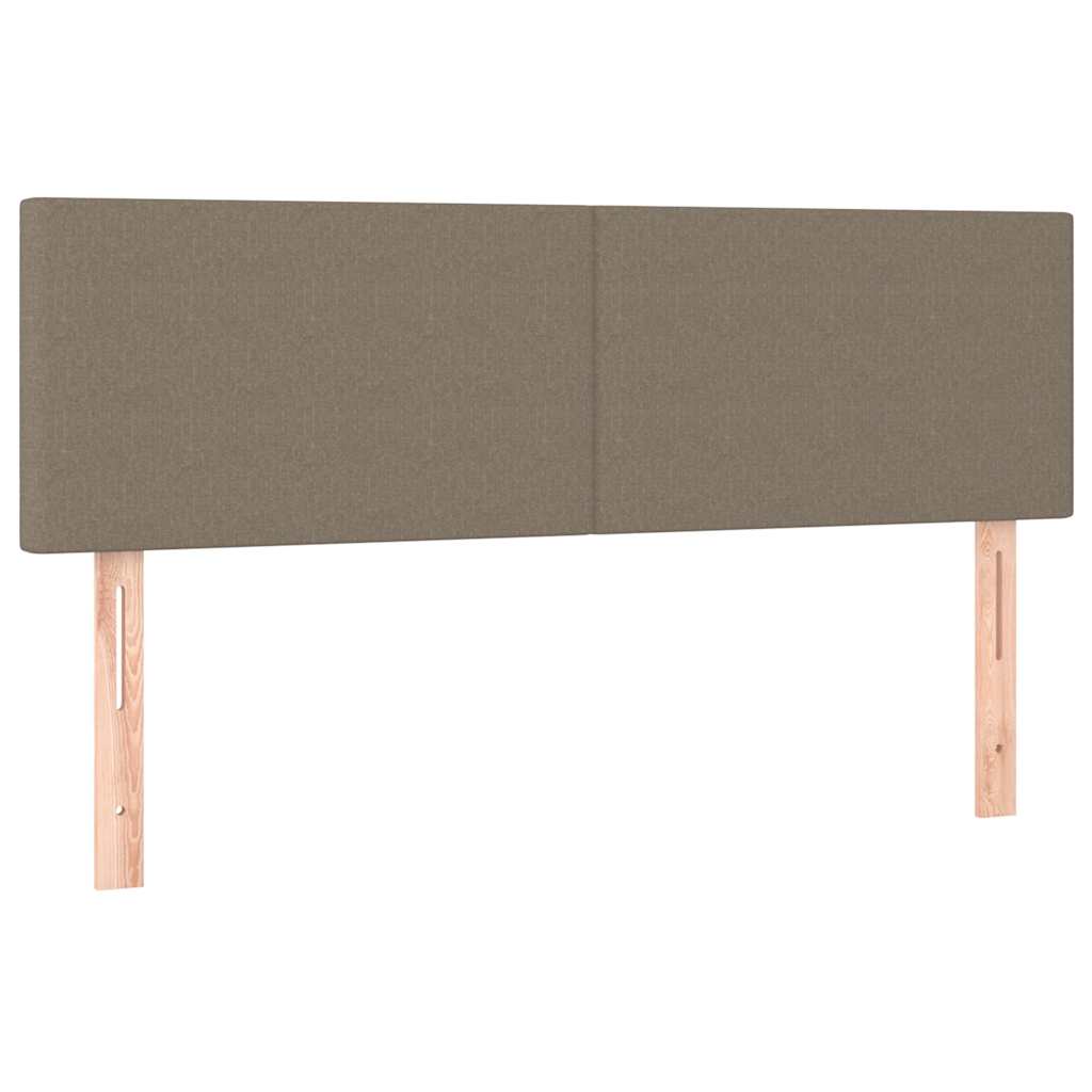 Pouf Letto con Materasso e LED Tortora 140x190 cm in Tessuto | homemem39