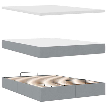 Struttura Letto Pouf con Materasso 140x200 cm in Tessuto | homemem39