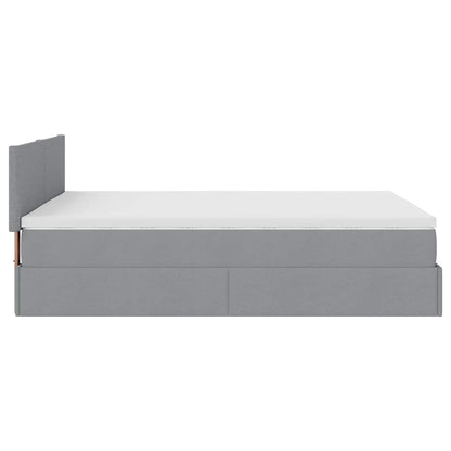 Struttura Letto Pouf con Materasso 140x200 cm in Tessuto | homemem39