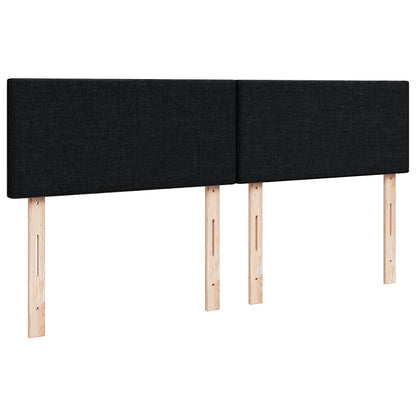 Pouf Letto con Materasso e LED Nero 140x200 cm in Tessuto | homemem39