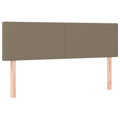 Pouf Letto con Materasso e LED Tortora 140x200 cm in Tessuto