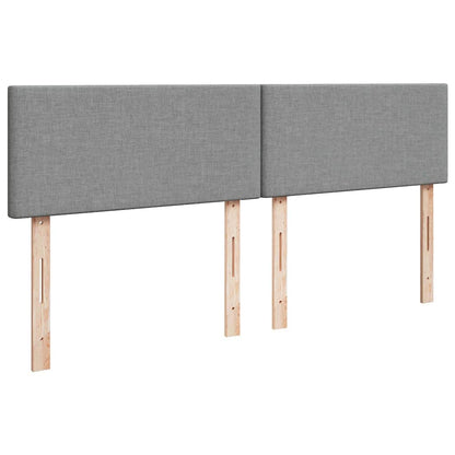 Pouf Letto con Materasso Grigio Chiaro 160x200 cm in Tessuto | homemem39