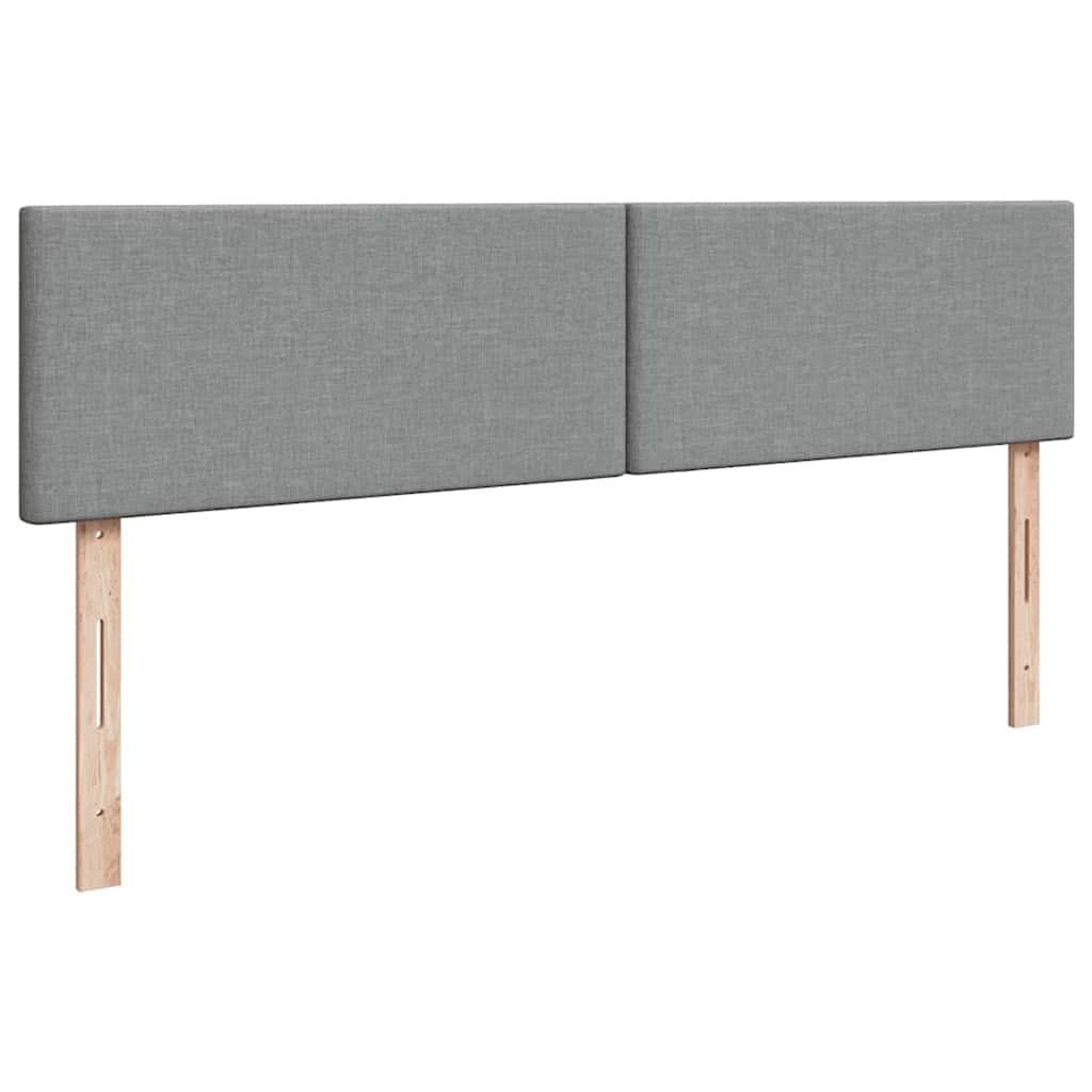 Pouf Letto con Materasso e LED Grigio Chiaro 180x200cm Tessuto