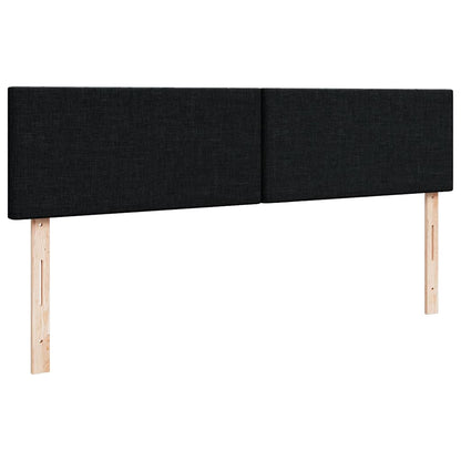 Pouf Letto con Materasso e LED Nero 180x200cm Tessuto