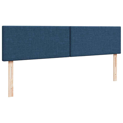 Pouf Letto con Materasso e LED Blu 180x200cm in Tessuto