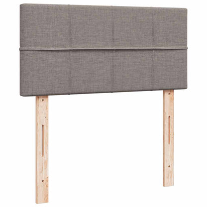 Struttura Letto Pouf con Materasso Tortora 80x200 cm in Tessuto