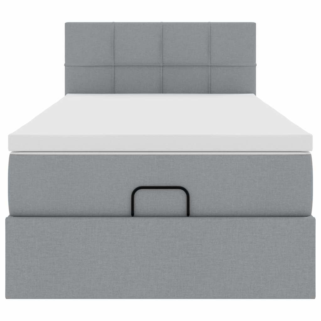 Struttura Letto Pouf con Materasso 90x190 cm in Tessuto | homemem39