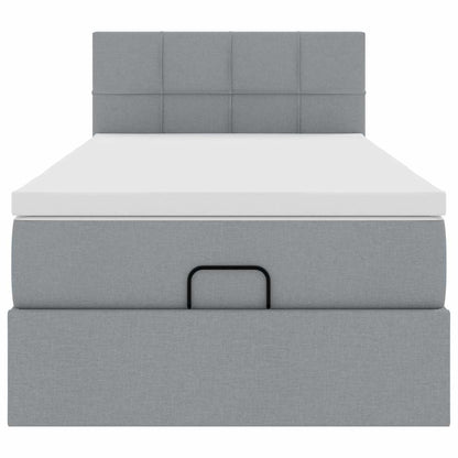 Struttura Letto Pouf con Materasso 90x190 cm in Tessuto | homemem39