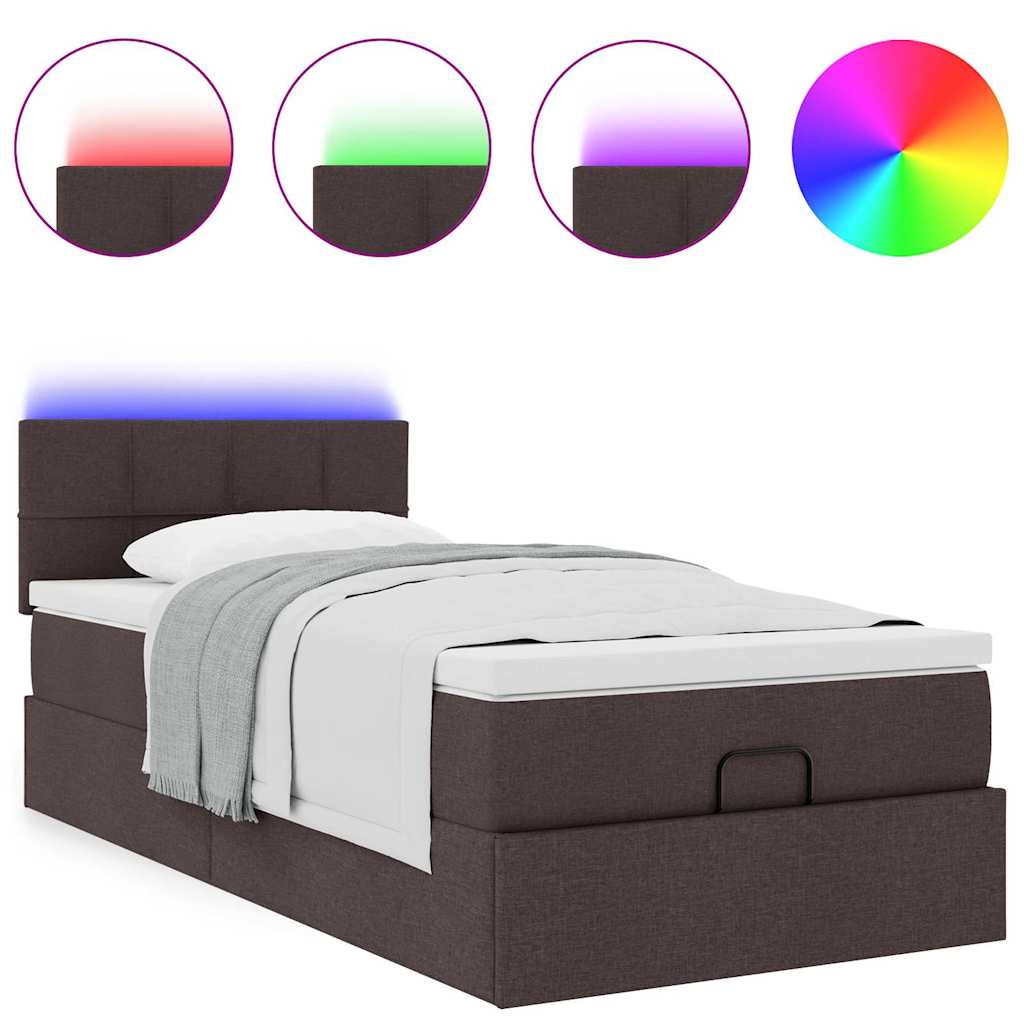 Struttura Letto Pouf con Materasso 90x190 cm in Tessuto | homemem39