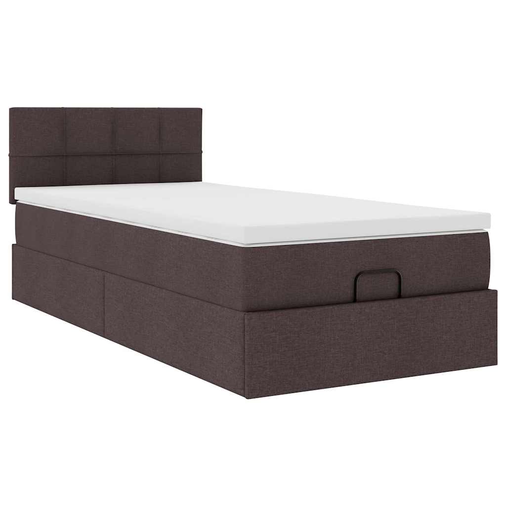 Struttura Letto Pouf con Materasso 90x190 cm in Tessuto | homemem39