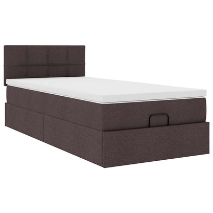 Struttura Letto Pouf con Materasso 90x190 cm in Tessuto | homemem39