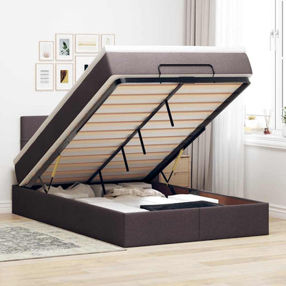 Struttura Letto Pouf con Materasso 80x200 cm in Tessuto