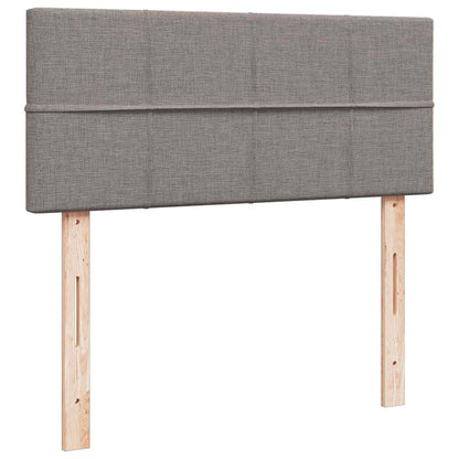 Pouf Letto con Materasso e LED Tortora 120x190cm in Tessuto