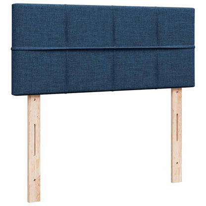 Struttura Letto Pouf con Materasso Blu 120x190 cm in Tessuto