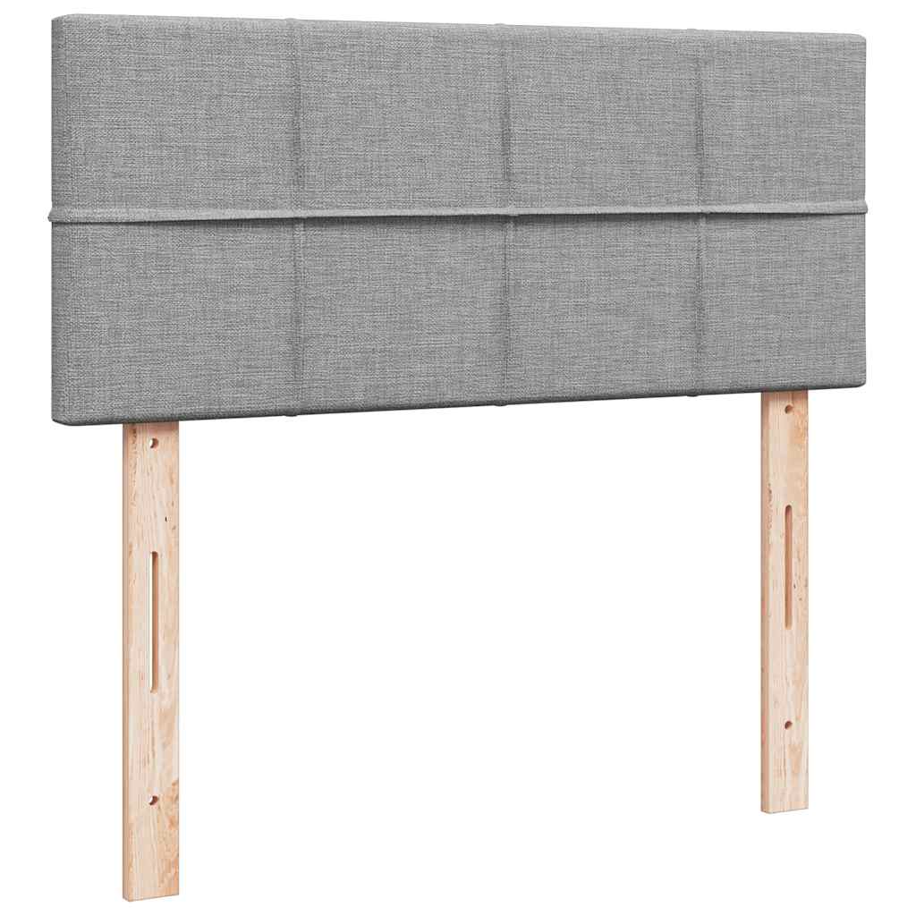 Pouf Letto con Materasso Grigio Chiaro 120x200 cm in Tessuto - homemem39