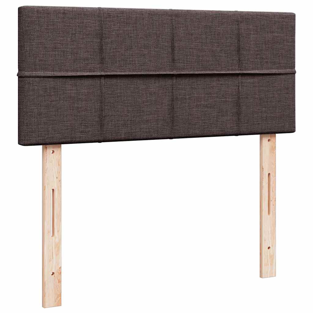 Pouf Letto con Materasso Marrone Scuro 120x200 cm in Tessuto | homemem39