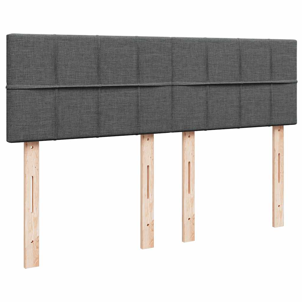 Pouf Letto con Materasso e LED Grigio Scuro 140x190 cm | homemem39