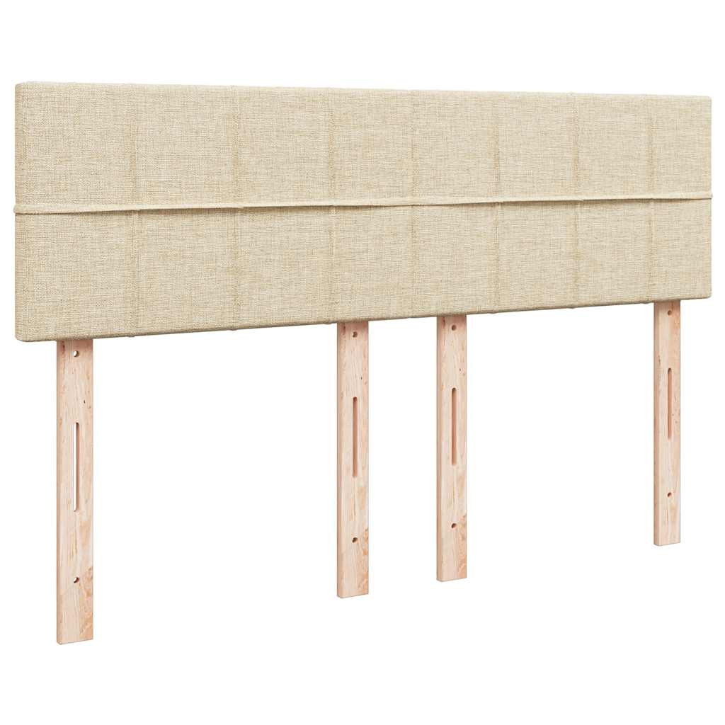 Pouf Letto con Materasso e LED Crema 140x190 cm | homemem39