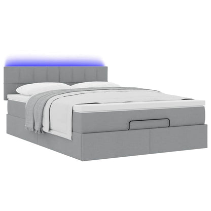 Struttura Letto Pouf con Materasso 140x200 cm in Tessuto | homemem39