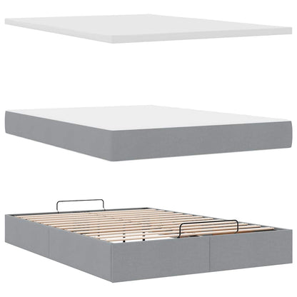 Struttura Letto Pouf con Materasso 140x200 cm in Tessuto | homemem39