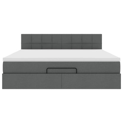 Struttura Letto Pouf con Materasso 160x200 cm in Tessuto | homemem39
