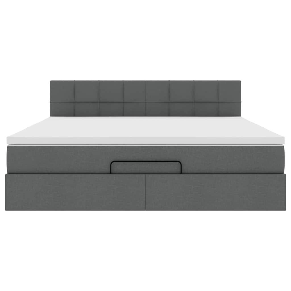 Struttura Letto Pouf con Materasso 160x200 cm in Tessuto