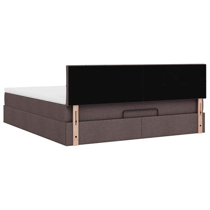 Struttura Letto Pouf con Materasso 160x200 cm in Tessuto