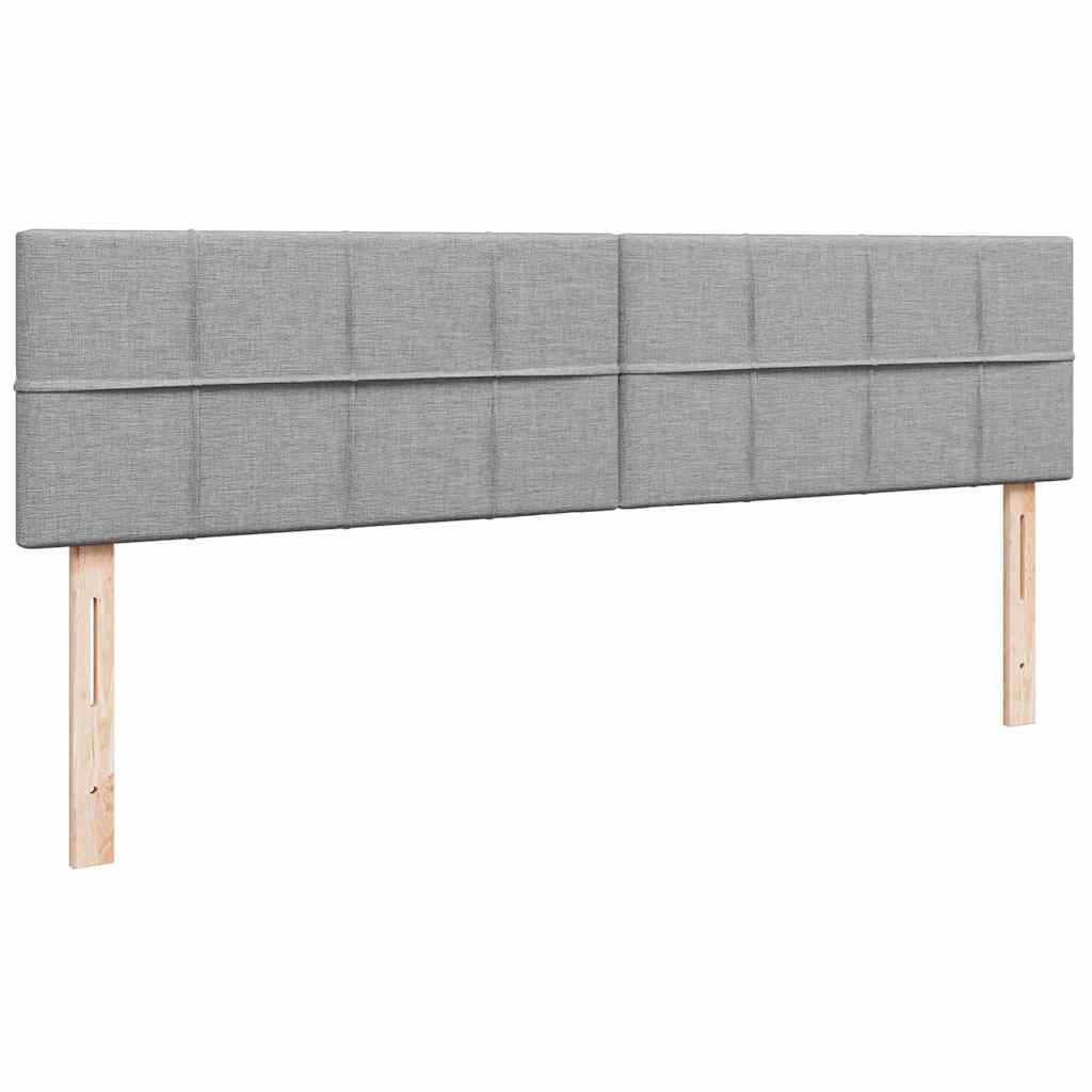 Pouf Letto con Materasso e LED Grigio Chiaro 180x200cm Tessuto