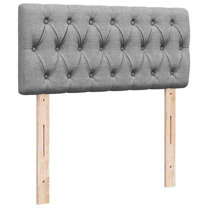 Pouf Letto con Materasso e LED Grigio Chiaro 80x200cm Tessuto