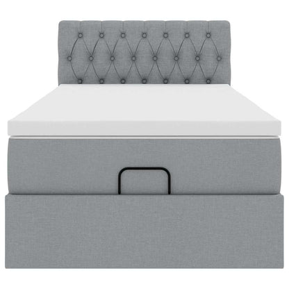 Struttura Letto Pouf con Materasso 90x190 cm in Tessuto